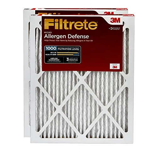 Filtrete MPR 1000 16x25x1 AC Furnace Air Filter, Micro Allergen Defense, 2-Pack